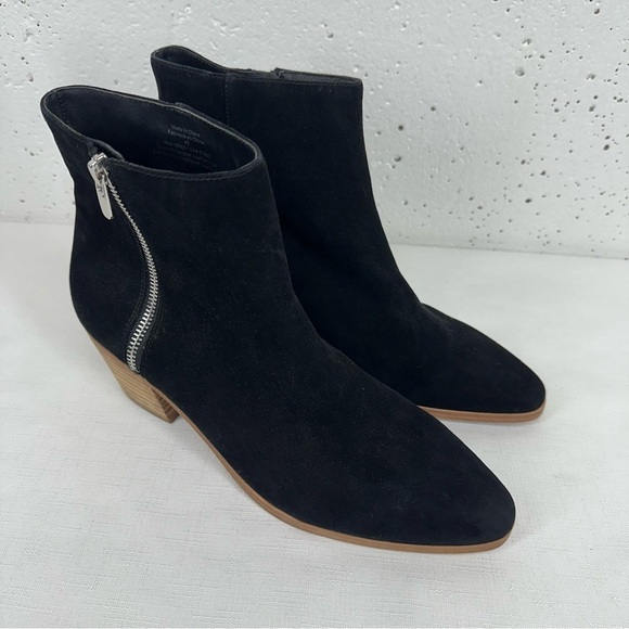 Nordstrom Signature Women's size 40  10 Black Suede Boots with 2 Inch Heel - Picture 1 of 15